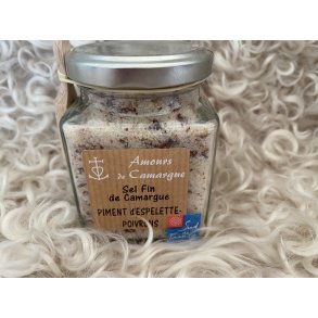 Kryddersalt, fint, med piment d'espelette og rd peber