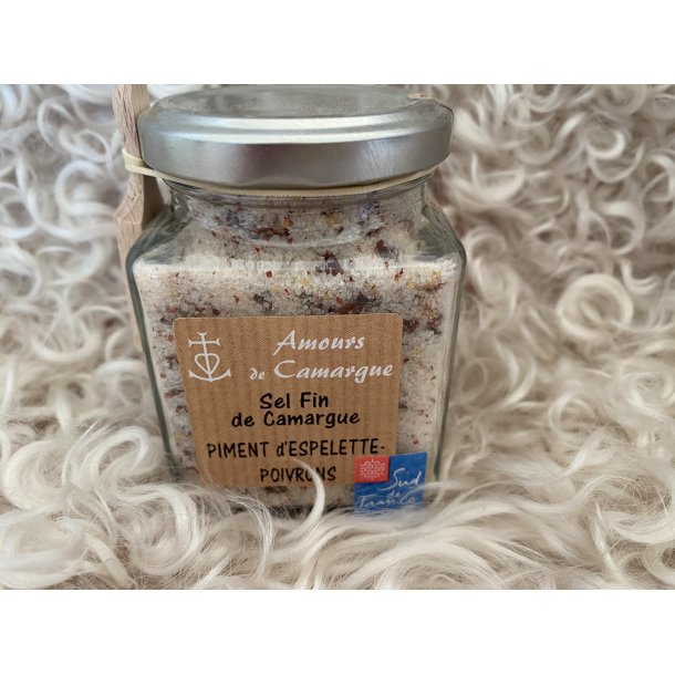 Kryddersalt, fint, med piment d'espelette og rd peber