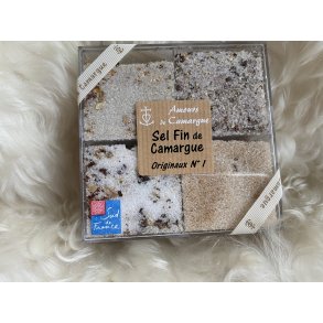 Gavepakke med 4 x kryddersalt, fint.